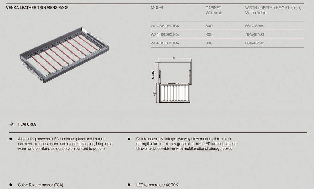 UNIHOPPER TROUSER RACK 4161