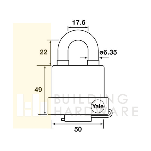 YALE PADLOCK Y220/51/118/1