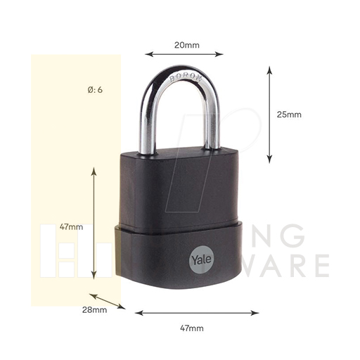 YALE PADLOCK Y227B/45/122/1