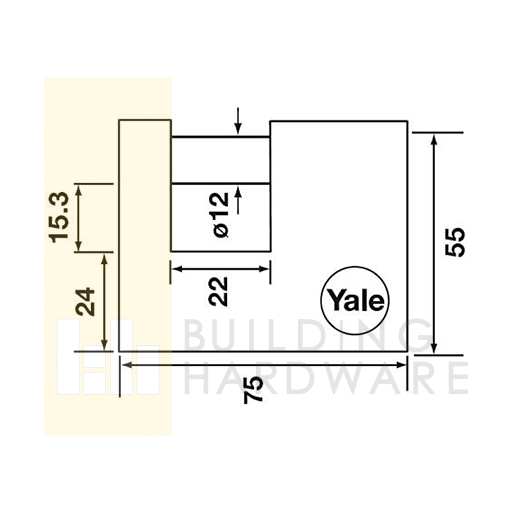 YALE SECURITY PADLOCK Y124/70/115/1