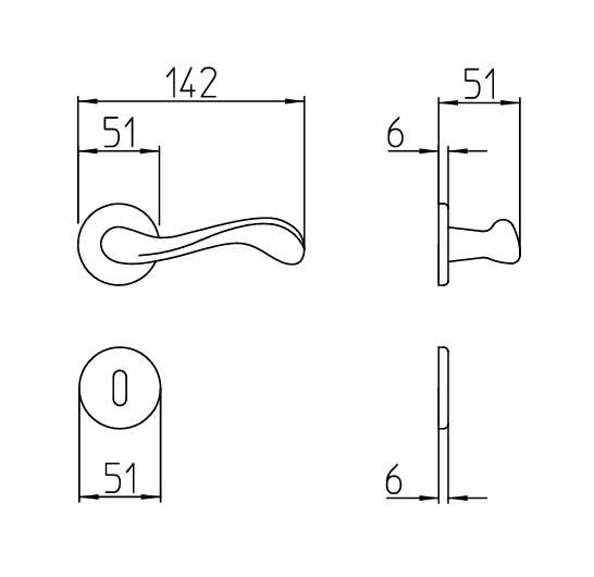 MANDELLI LEVER HANDLE 451-ANDE