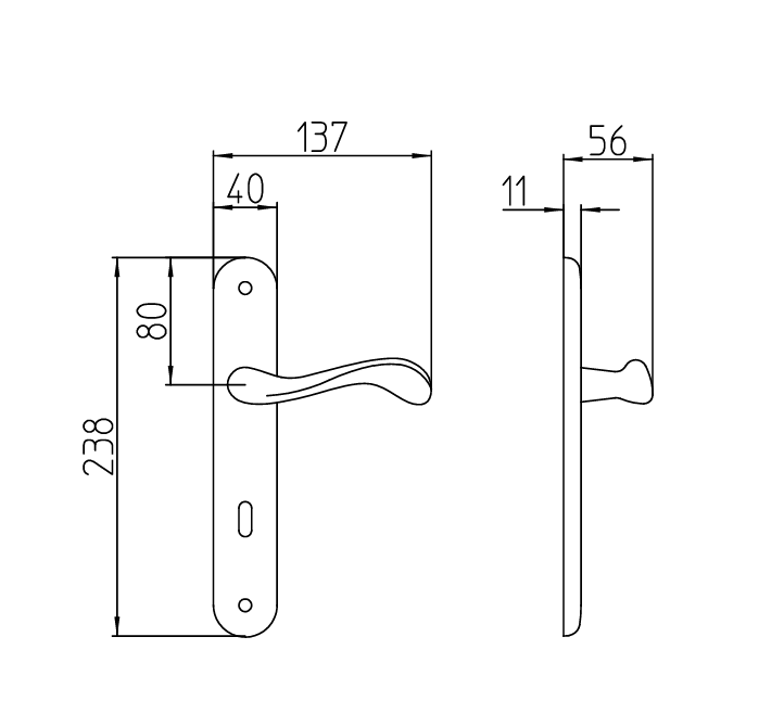 MANDELLI LEVER HANDLE 450-ANDE