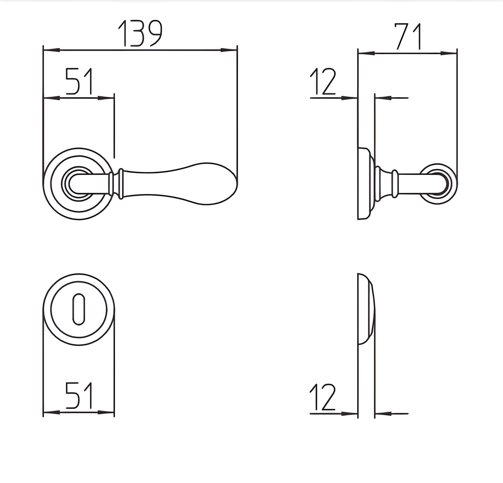 MANDELLI LEVER HANDLE 640-DOGE