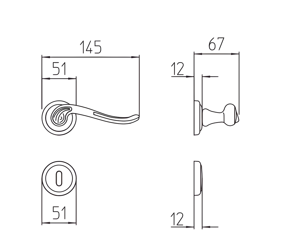 MANDELLI LEVER HANDLE 1021-LORD