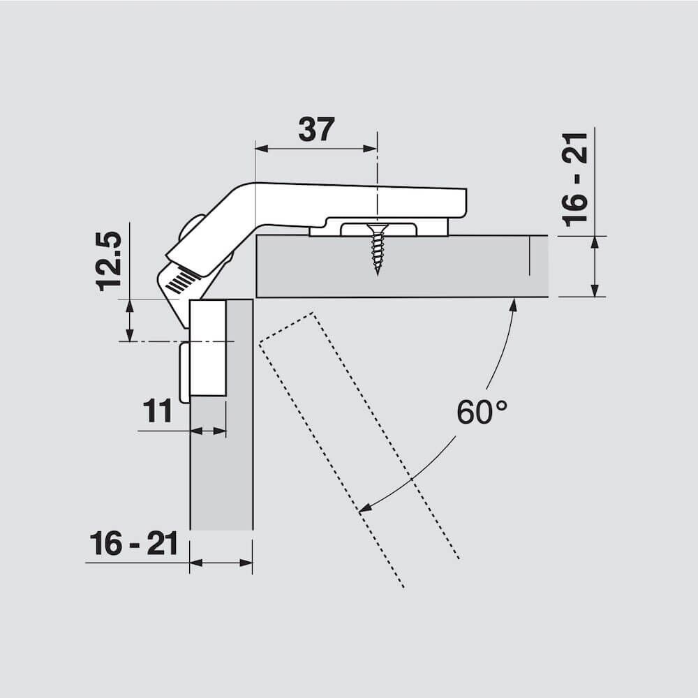 BLUM HINGE BI-FOLD CORNER