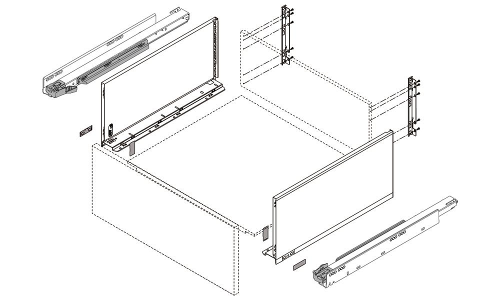 BLUM LEGRABOX "F" OG - 500 MM