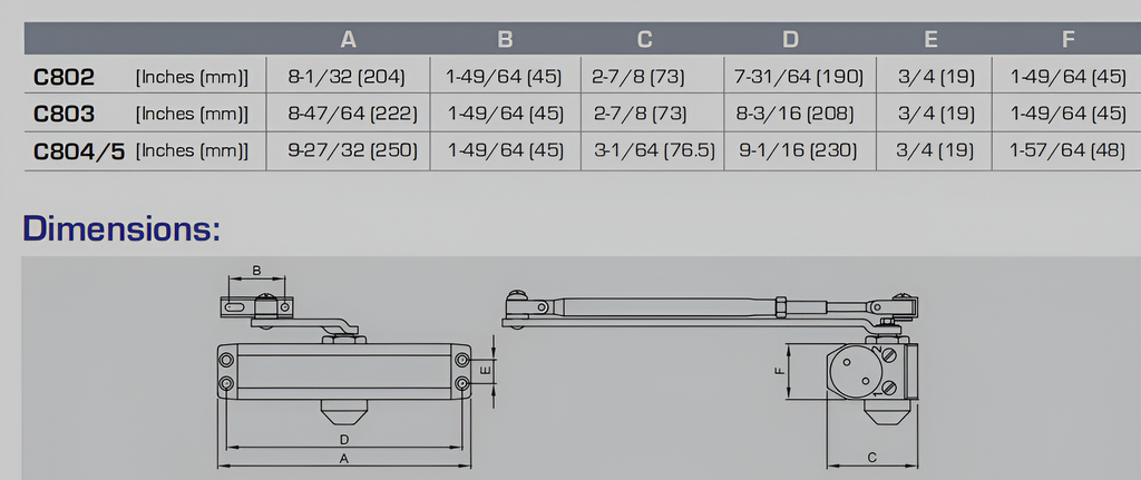 FAULTLESS DOOR CLOSER 804