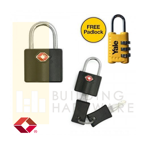 YALE 3 IN 1 TSA PADLOCK