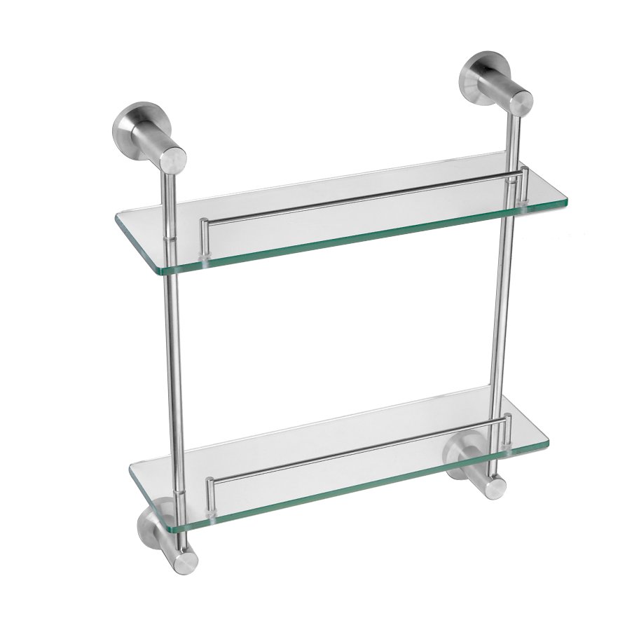 DOUBLE LAYERED GLASS SHELF SS-5491D